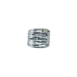 Bague MAUBOUSSIN "Kiff and Sun" en or jaune, argent et diamants - Castafiore