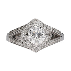 Bague Mauboussin Love my Love en or gris 18k avec Diamant de 0,70 Cts F - SI1 en taille 48. - Castafiore