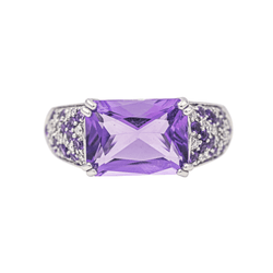 Bague MAUBOUSSIN "Ma Princesse d'amour" en or blanc et améthyste - Castafiore