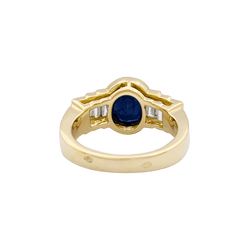 Bague Mellerio en or jaune saphir et diamants - Castafiore