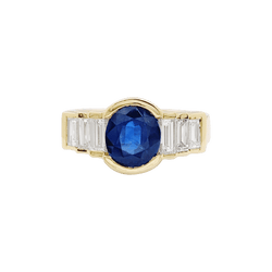 Bague Mellerio en or jaune saphir et diamants - Castafiore