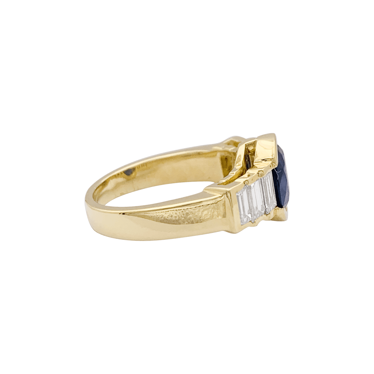 Bague Mellerio en or jaune saphir et diamants - Castafiore