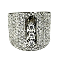 Bague MESSIKA "Move Joaillerie Pavée" en or blanc et diamants - Castafiore