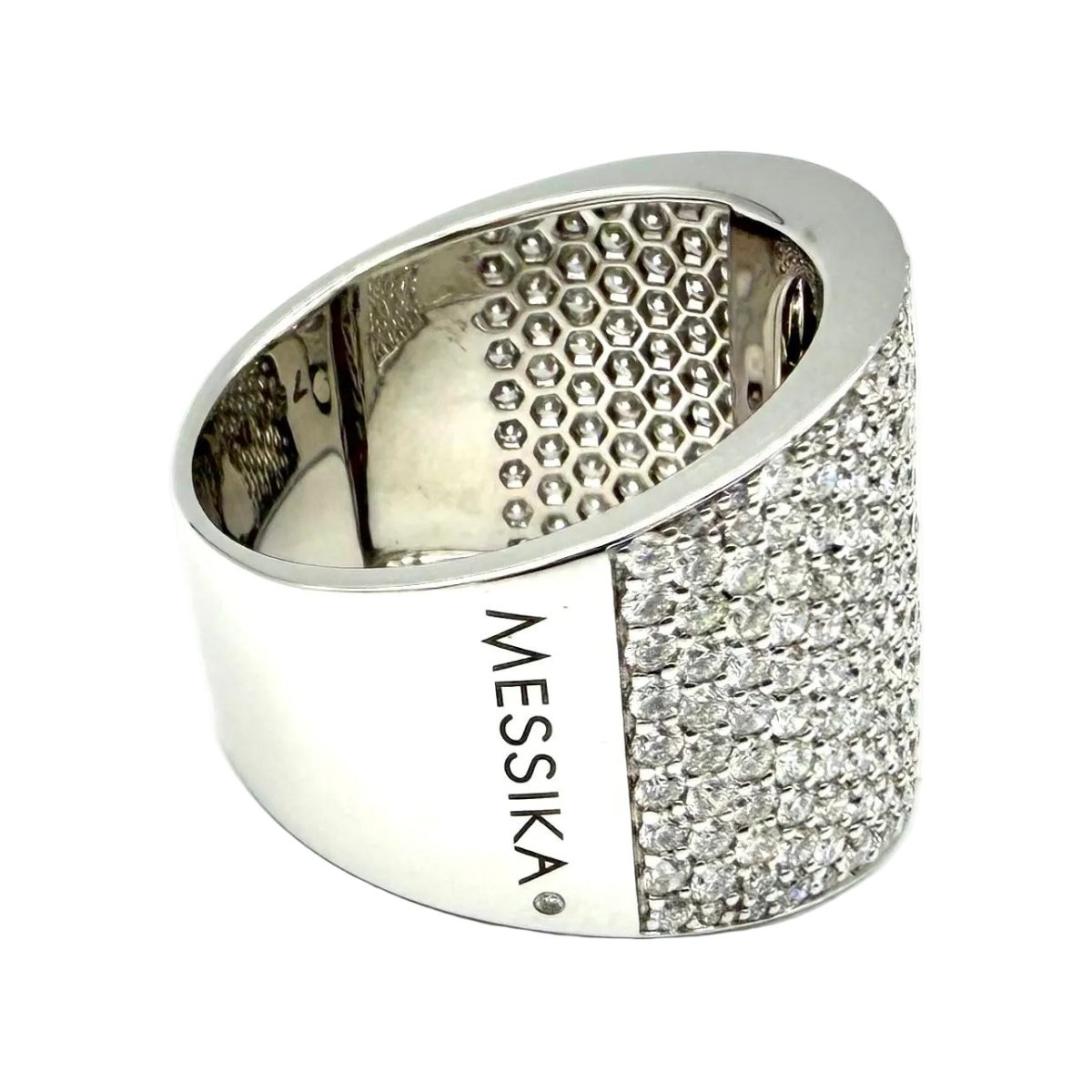 Bague MESSIKA "Move Joaillerie Pavée" en or blanc et diamants - Castafiore