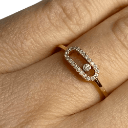 Bague MESSIKA "Move Uno" en or rose et diamants - Castafiore