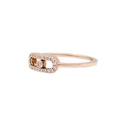 Bague MESSIKA Move uno pavé en or rose et diamants - Castafiore