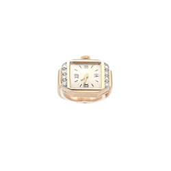 Bague montre Tank en or jaune et diamants - Castafiore