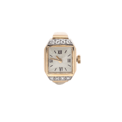 Bague montre Tank en or jaune et diamants - Castafiore