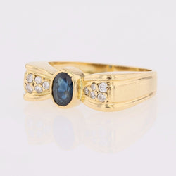 Bague nœud en or jaune saphir et diamants - Castafiore