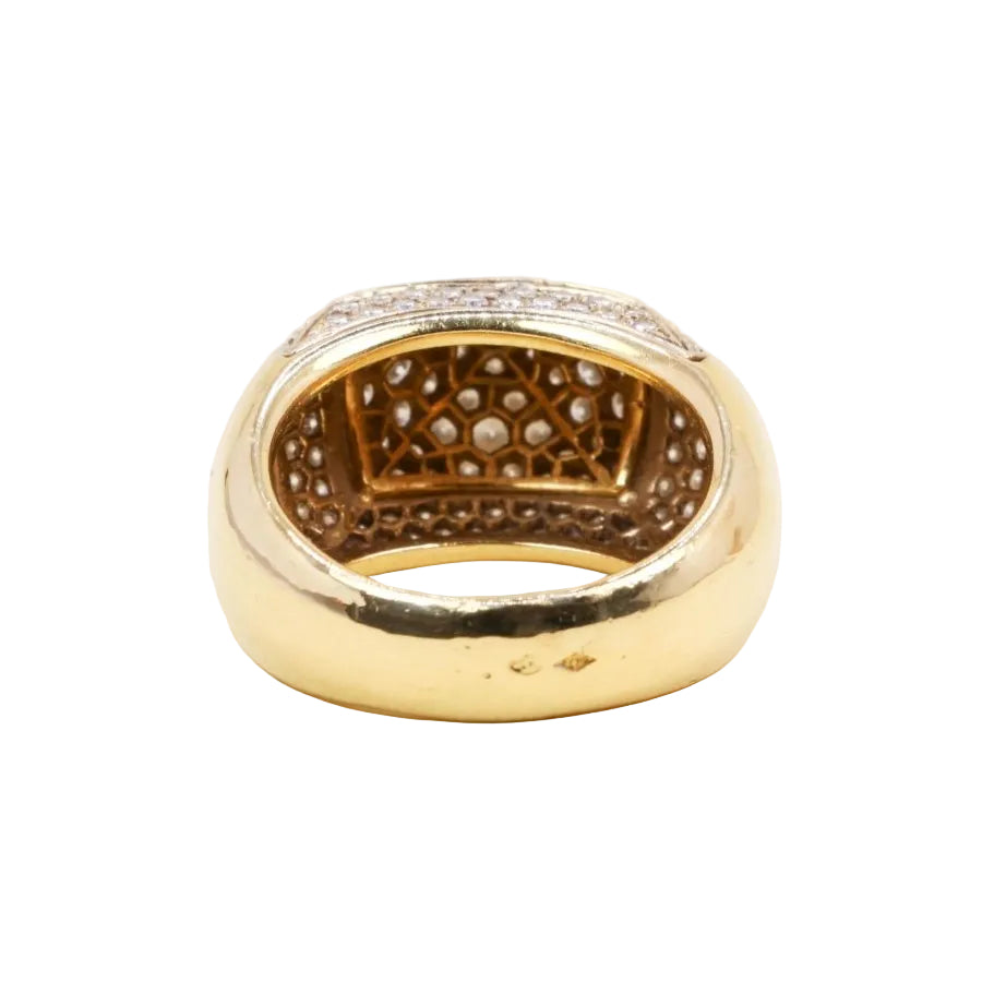 Bague OJ PERRIN Pyramide en or jaune et diamants - Castafiore