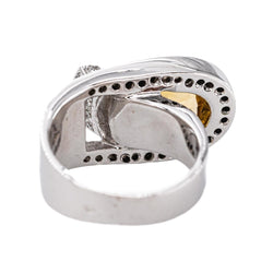 Bague Or blanc Citrine - Castafiore