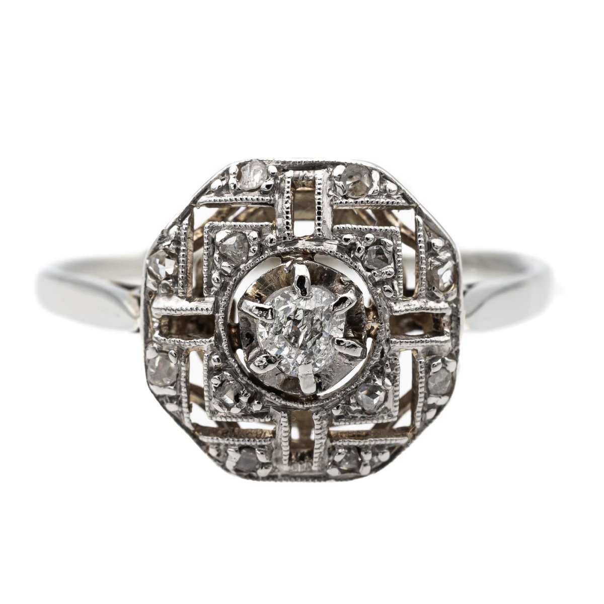 Bague Or blanc Diamant - Castafiore