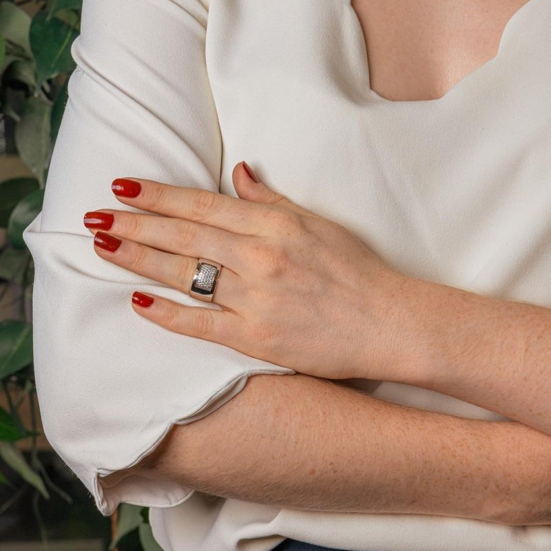 Bague Or blanc Diamant - Castafiore
