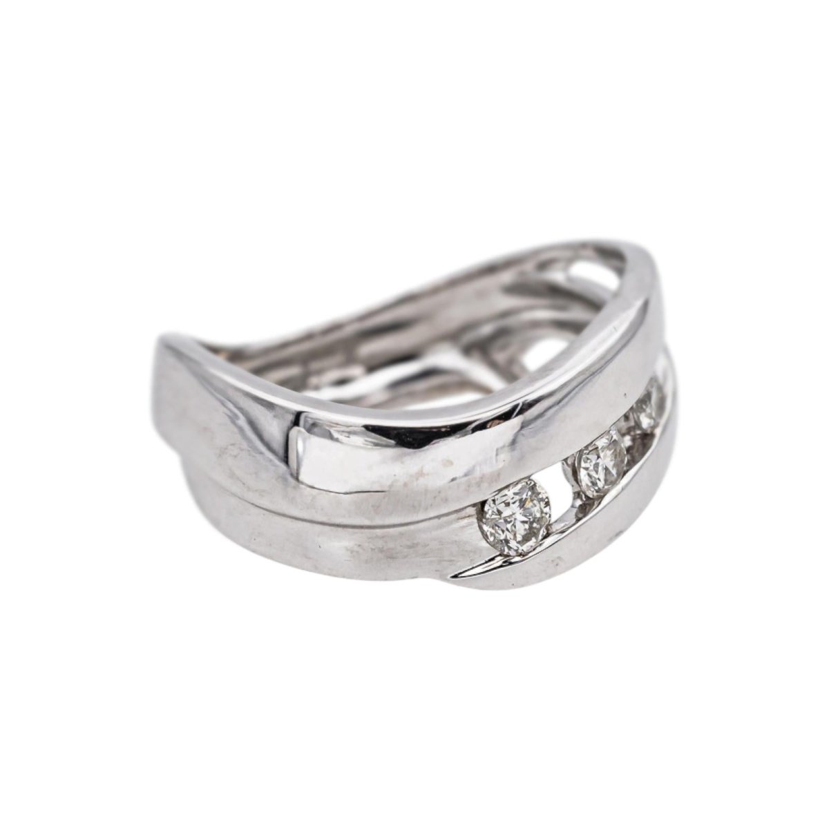 Bague Or blanc Diamant - Castafiore