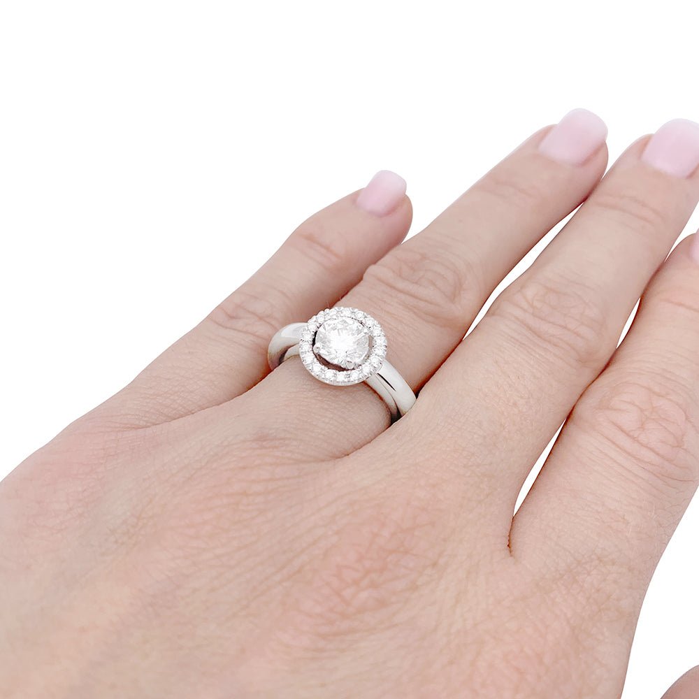 Bague or blanc, diamants. - Castafiore