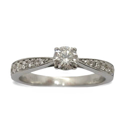Bague or blanc et diamants 0,53 ct - Castafiore