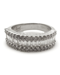 Bague or blanc et diamants 1 ct - Castafiore