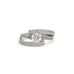 Bague - Or blanc et diamants - Castafiore
