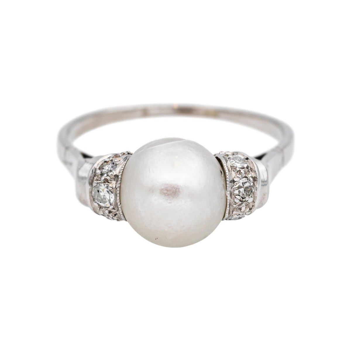 Bague Or blanc Perle - Castafiore