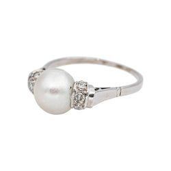 Bague Or blanc Perle - Castafiore