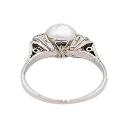 Bague Or blanc Perle - Castafiore