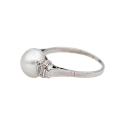 Bague Or blanc Perle - Castafiore