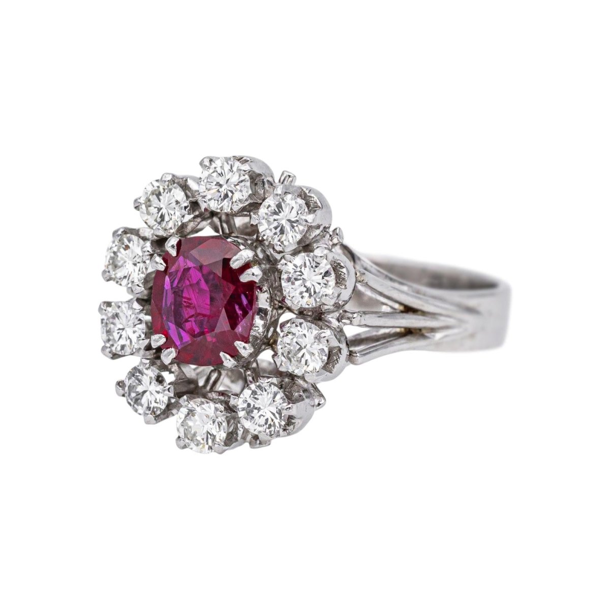 Bague Or blanc Rubis - Castafiore
