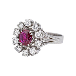 Bague Or blanc Rubis - Castafiore