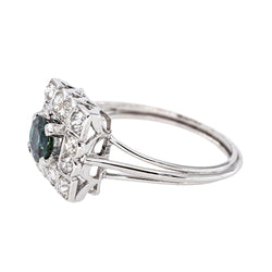 Bague Or blanc Saphir - Castafiore