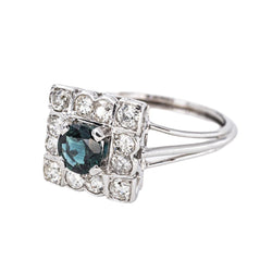Bague Or blanc Saphir - Castafiore