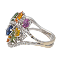 Bague Or blanc Saphir - Castafiore
