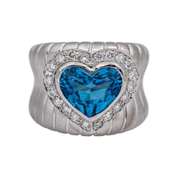 Bague Or blanc Topaze - Castafiore