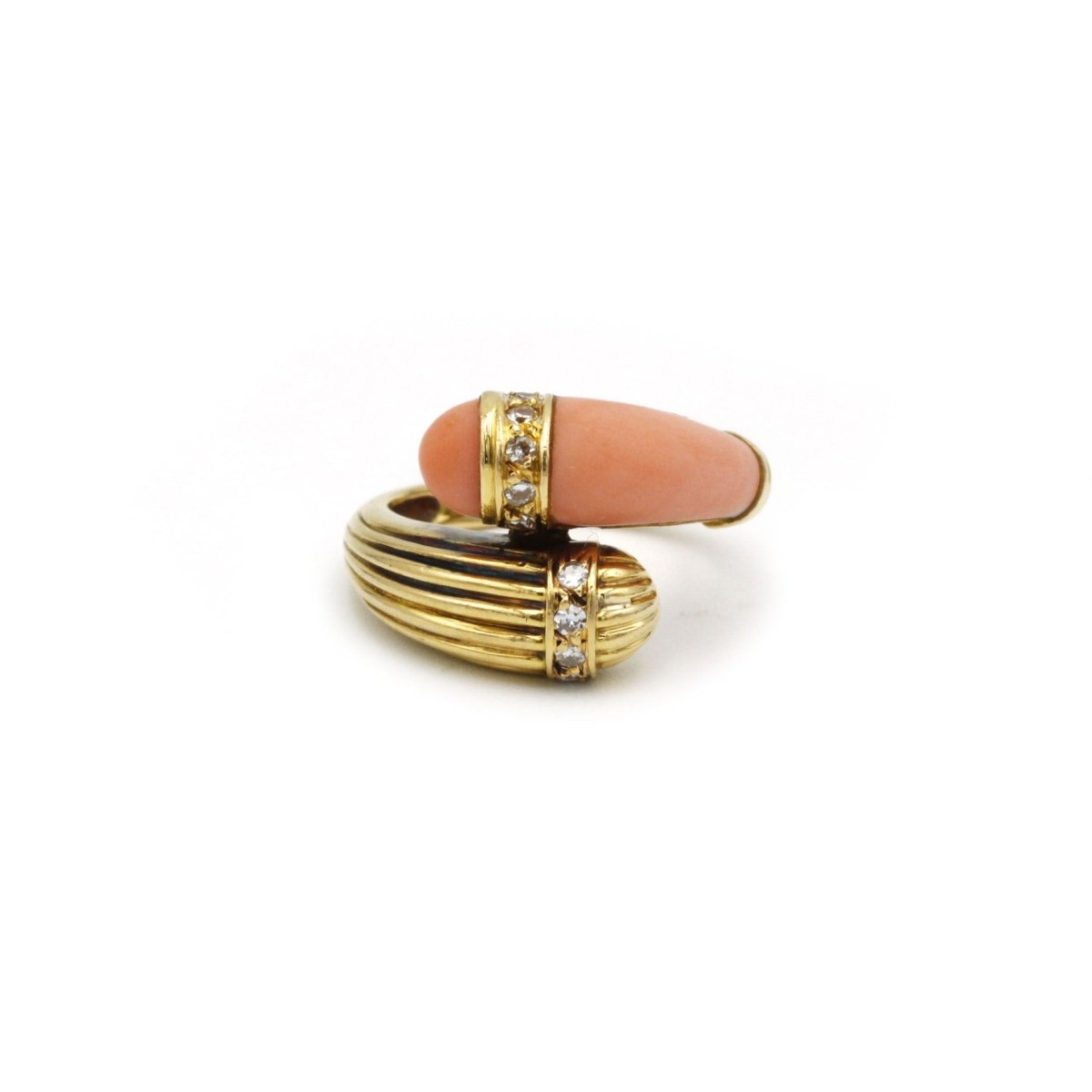 Bague - Or, Corail et diamants - Castafiore