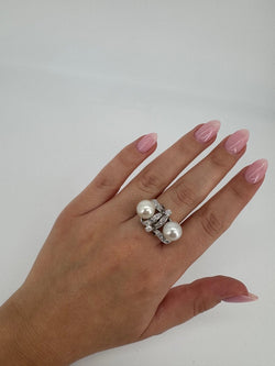 Bague - Or, diamants et perles - Castafiore