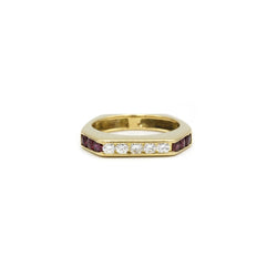 Bague - Or, Diamants et Rubis - Castafiore