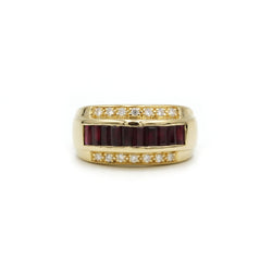 Bague - Or, Diamants & Rubis - Castafiore