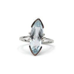 Bague - Or et Aigue - Marine - Castafiore
