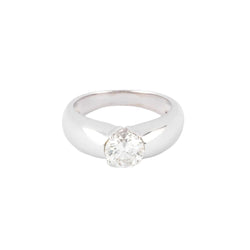 Bague or gris ornée d'un diamant taille moderne - Castafiore