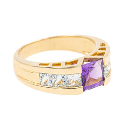 Bague Or jaune Améthyste - Castafiore