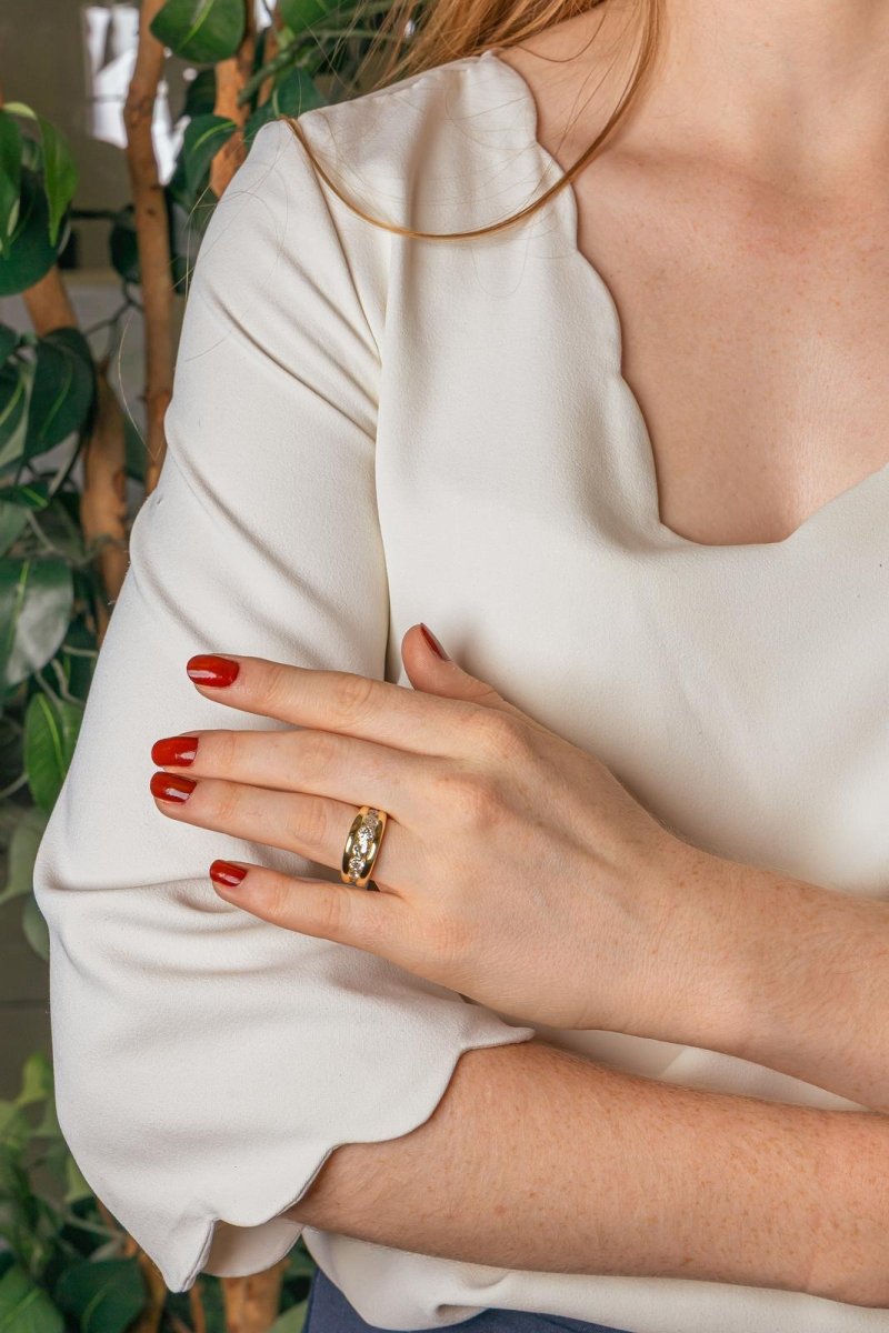 Bague Or jaune Diamant - Castafiore