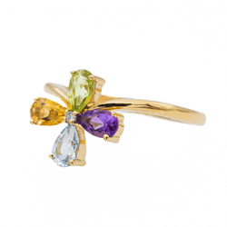 Bague Or jaune Diamant - Castafiore
