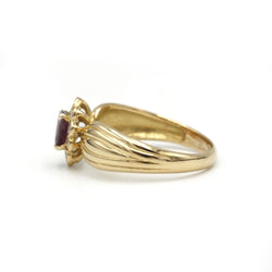 Bague - Or jaune, Diamants & Rubis - Castafiore