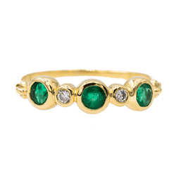 Bague Or jaune Emeraude - Castafiore