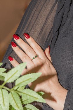 Bague Or jaune Emeraude - Castafiore