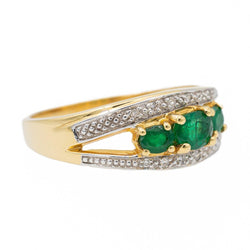 Bague Or jaune Emeraude - Castafiore