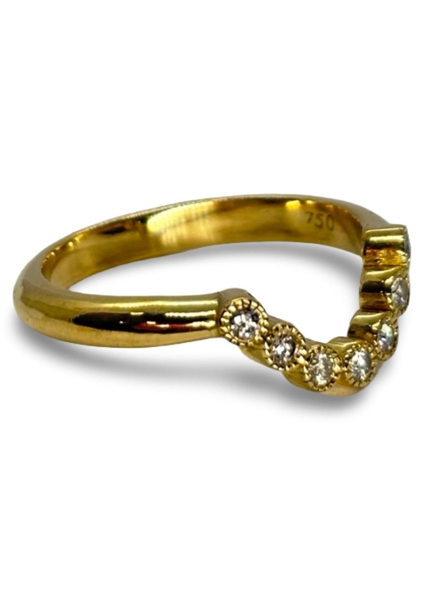 Bague or jaune et diamants 0,35 ct - Castafiore