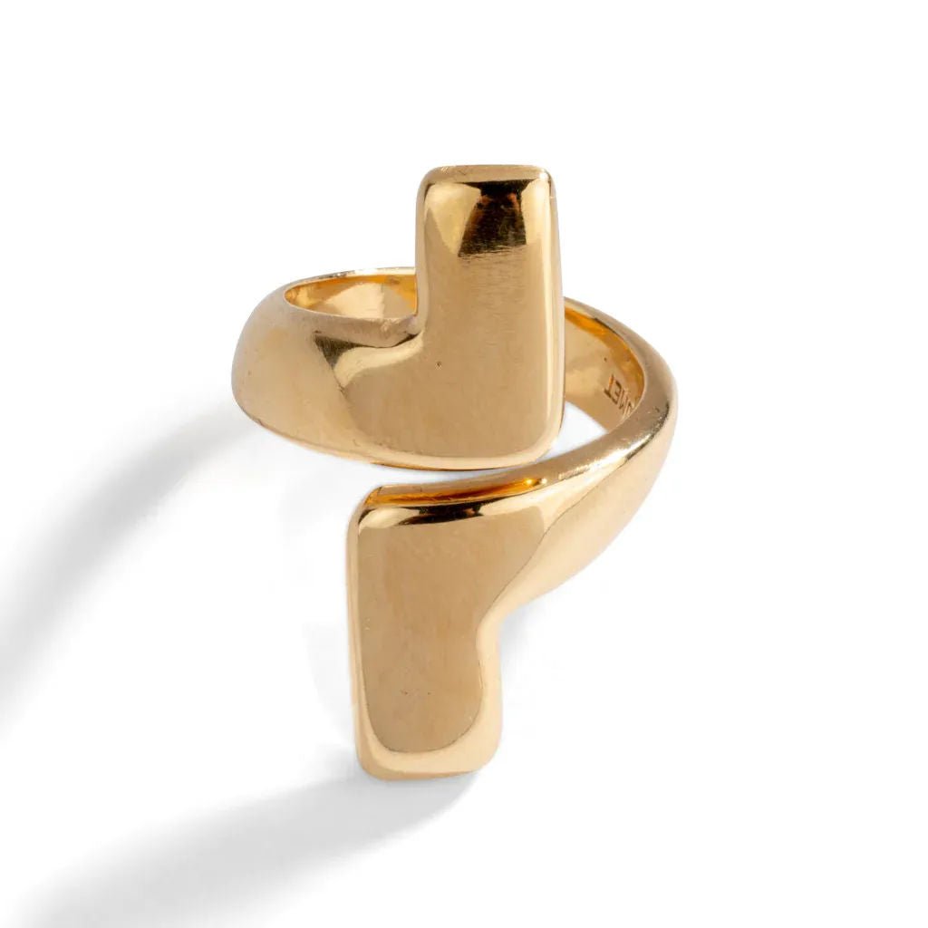 Bague or jaune géometrique de la maison Chaumet - Castafiore