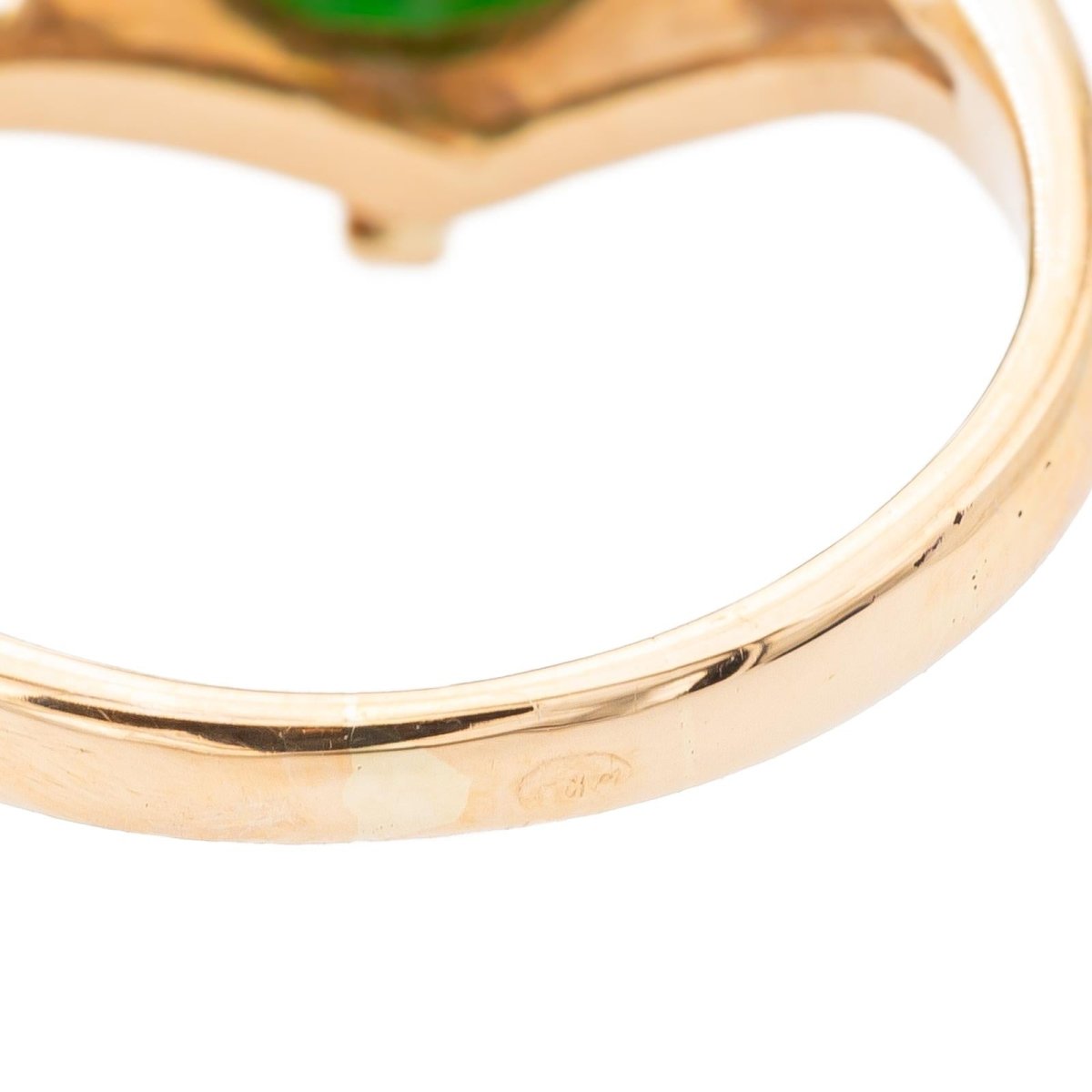 Bague Or jaune Jade Jadéite - Castafiore