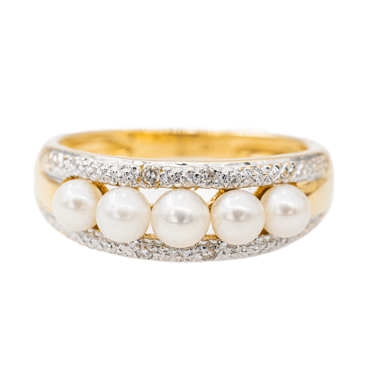 Bague Or jaune Perle - Castafiore