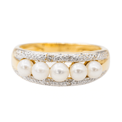 Bague Or jaune Perle - Castafiore